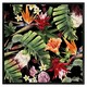 image 2 of Tropical flowers & plant leaves (Picutre Frame) Brown | XL