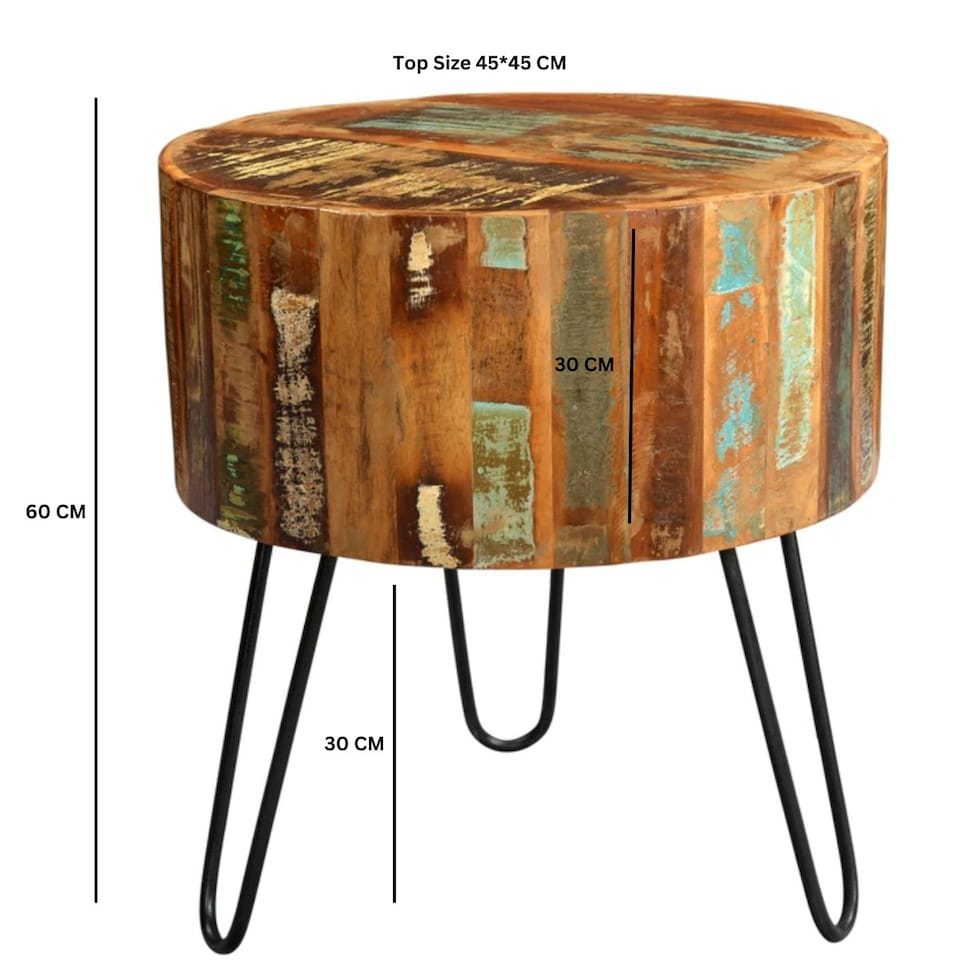 image 1 of Dahila Reclaimed Boat Side Table