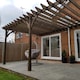 image 4 of Wall Mounted Premium Pergola 3 Posts - Wood - L240 x W480 x H270 cm - Rustic Brown