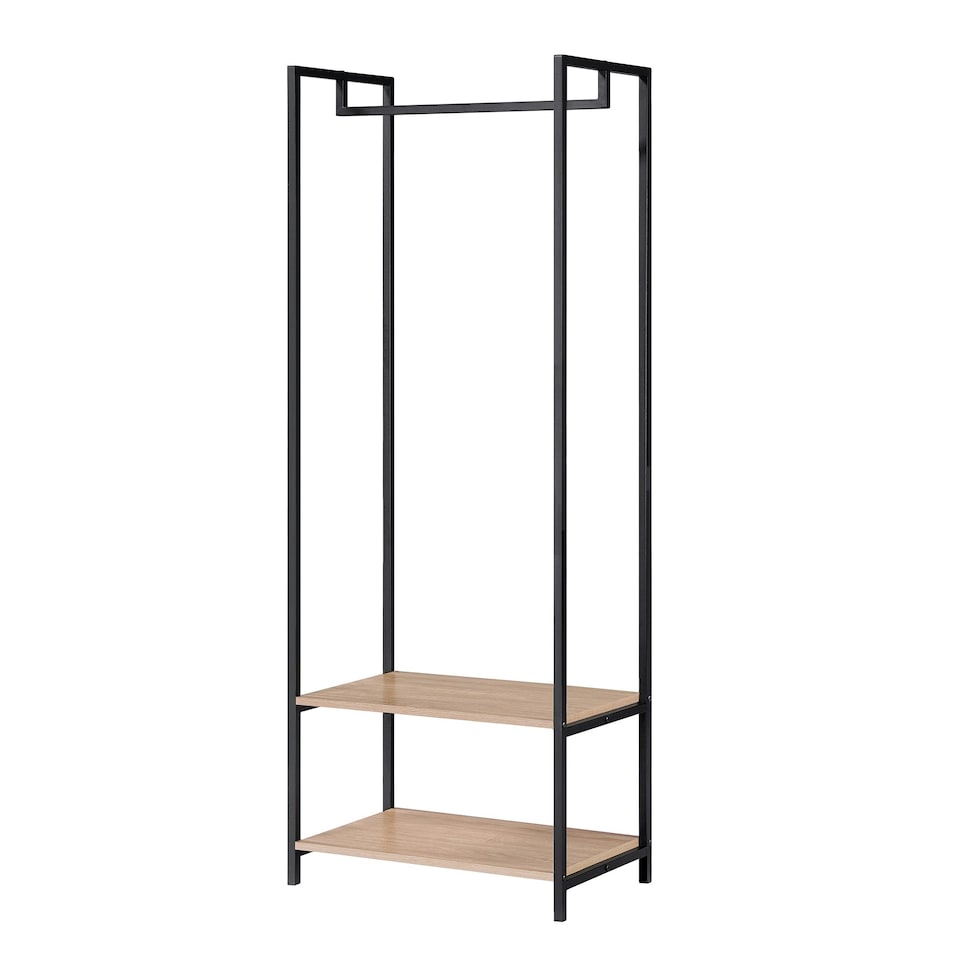 image 1 of Scala Open Wardrobe with 2 Shelves Brown | Oak / Natural