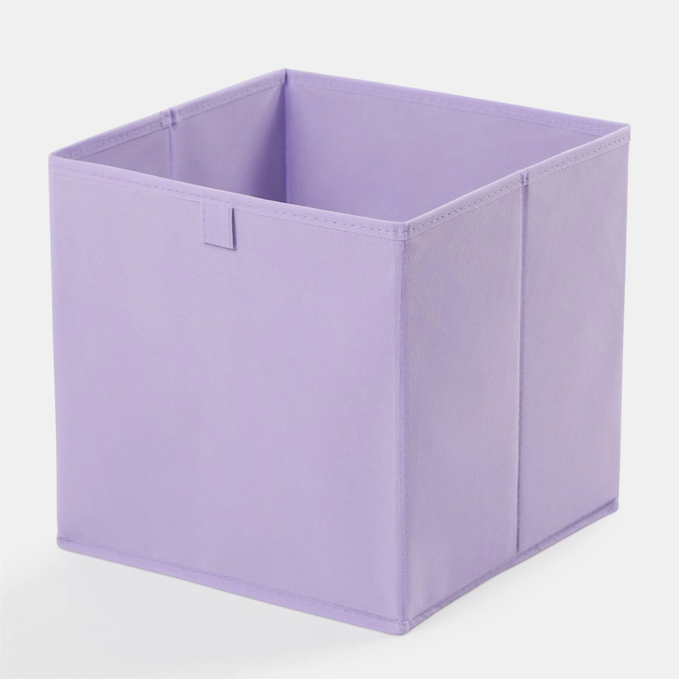image 1 of OHS Foldable Fabric Storage Boxes Collapsible Square Cube Organiser | Purple | Lilac