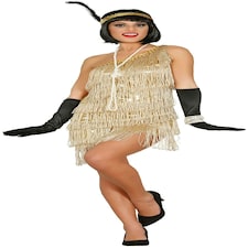 Fancy Dress Adult Charleston Gold - M