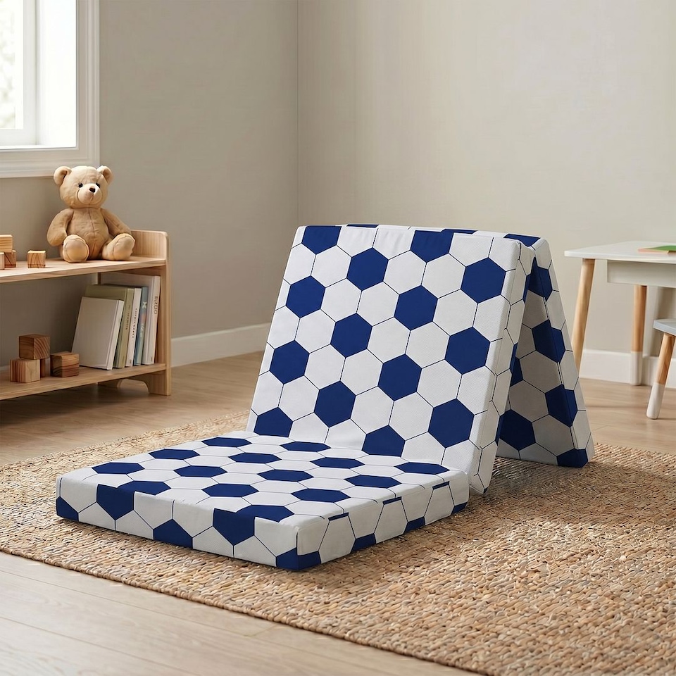 image 1 of Kids Futon Mattress 152 x 51cm | Foldable Floor Bed for Sleepovers