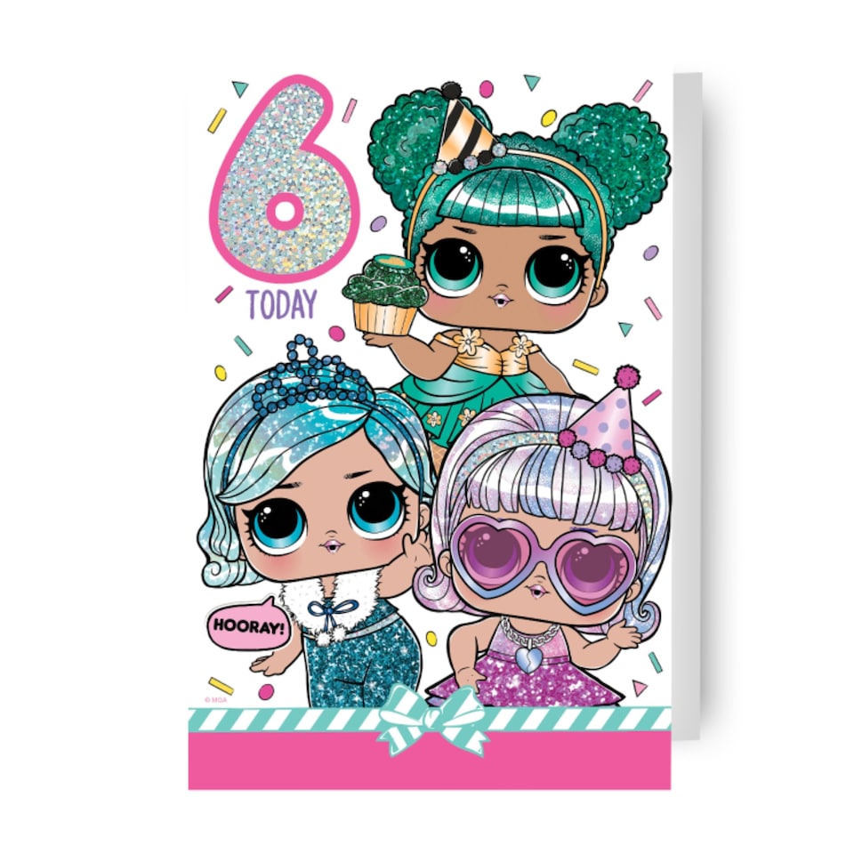 image 1 of LOL Surprise Age 6 Birthday Card