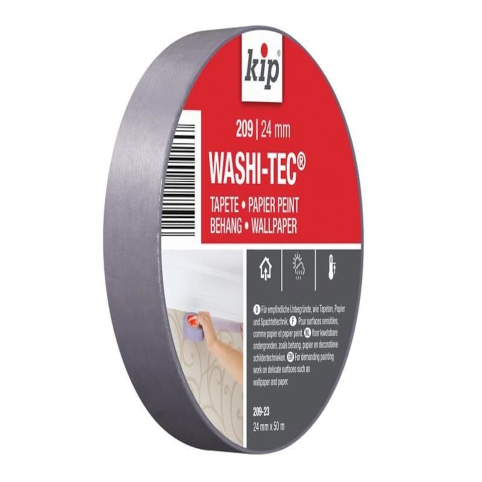 KIP - 209 Premium Low Tack WASHI-TEC Masking Tape 24mm x 50m