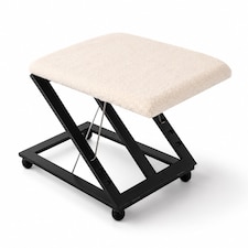 Adjustable Folding Cushion Padded Footstool Foot Rest