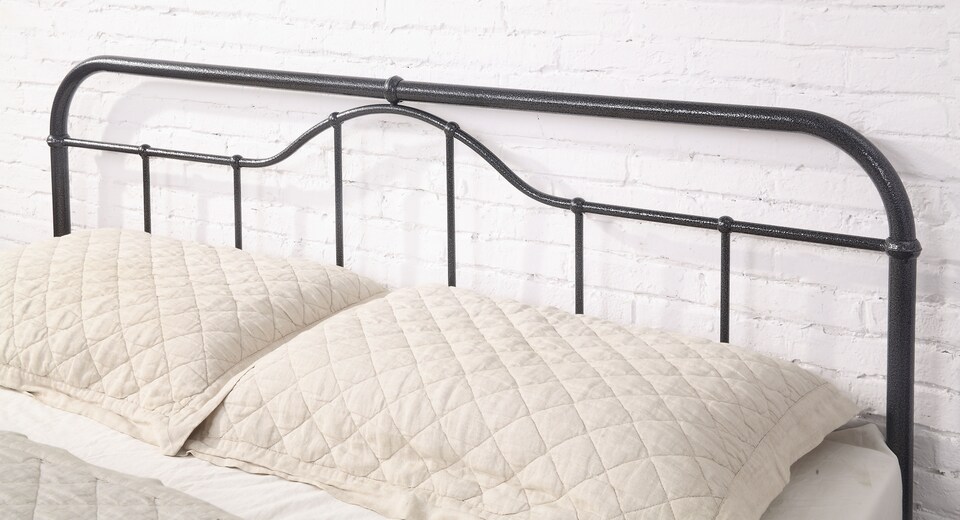 image 1 of 5ft King Size Retro bed frame,black silver,metal,tube.Low foot end traditional industrial | Black | King