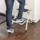 image 7 of Oypla Foldable 2 Step Ladder Stepladder Non Slip Tread Safety Steel Portable Step Stool White