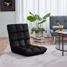 Yaheetech Lazy Sleeper Recliner with 14 Adjustable Positions and Backrest Black