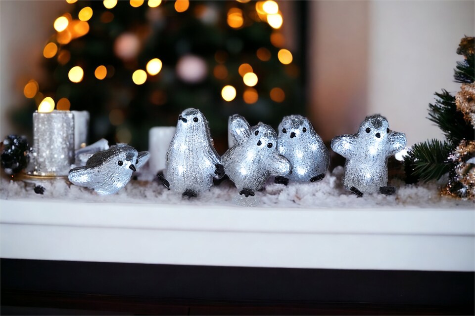 image 1 of Set of 5 Acrylic Penguins Inc Timer