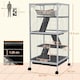 image 10 of PawHut Rolling Small Animal Cage for Chinchillas Ferrets Kittens W/ Ramp Grey
