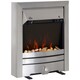 image 1 of HOMCOM Electric Fireplace Stainless Steel 2KW Heater LED Fire Flame Silver | Brown