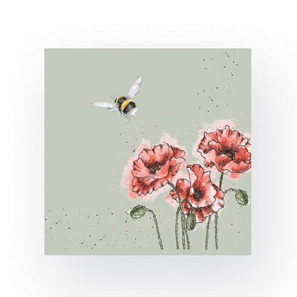 image 1 of Wrendale Designs Pack of 20 Cocktail Size 'Flight of the Bumble Bee' Bee Napkins