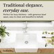 image 3 of 595mm - Single Bowl Fireclay Butler Kitchen Sink - Tap Ledge