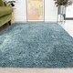 image 3 of KUKOON Ocean Blue Deep Pile Shaggy Living Room Area Rug 160cm x 230cm