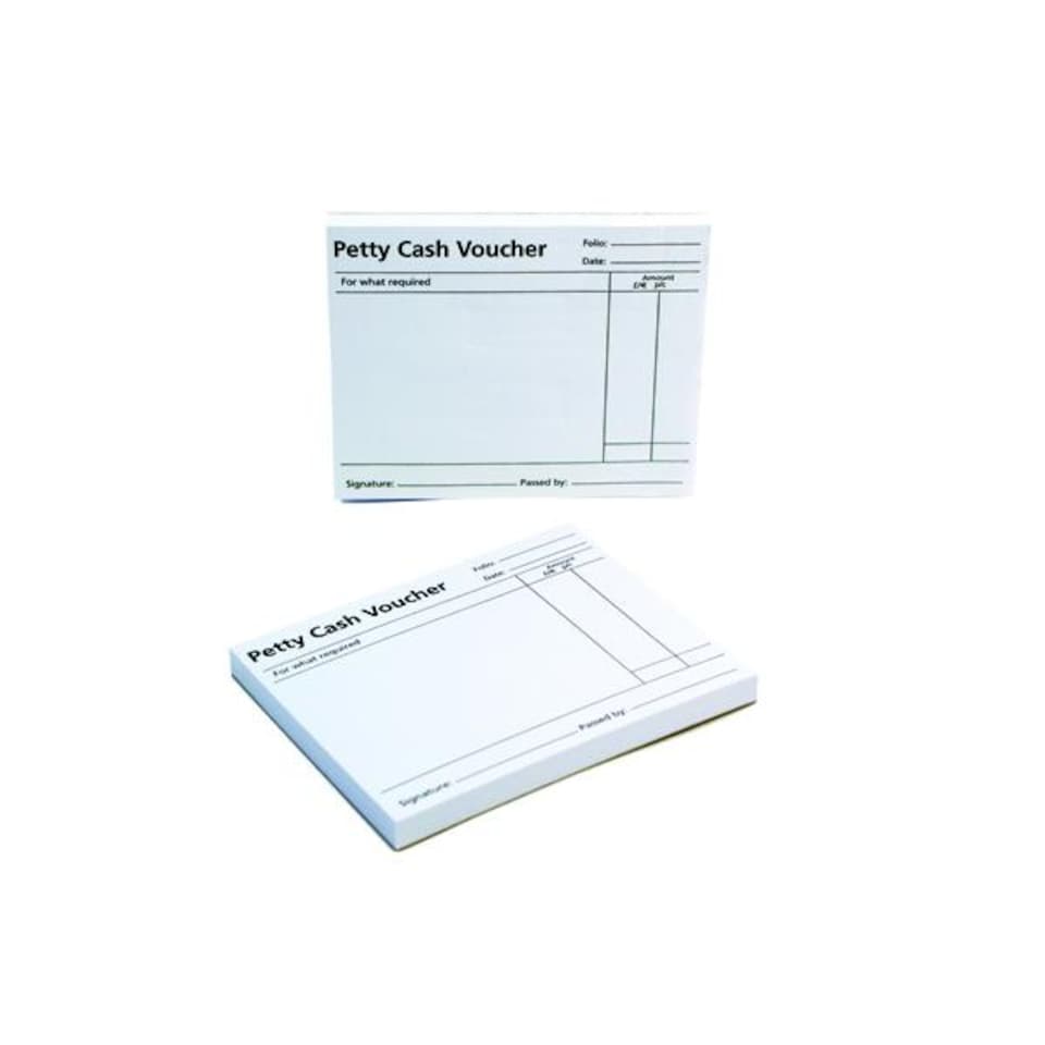 image 1 of Petty Cash Voucher Pad 125x101mm (Pack of 10)
