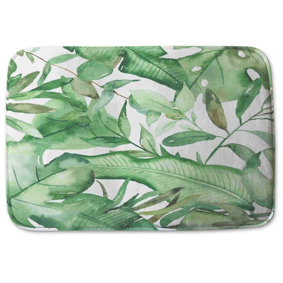 image 1 of Watercolour Green Tropical Leaves (Bathroom Set)