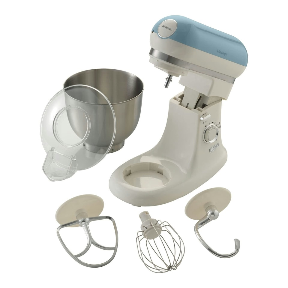 image 1 of Ariete ARPK38 Vintage Retro Jug Blender and Stand Mixer Set Blue