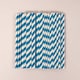 image 1 of Blue Biodegradable Paper Straws - Pack of 50