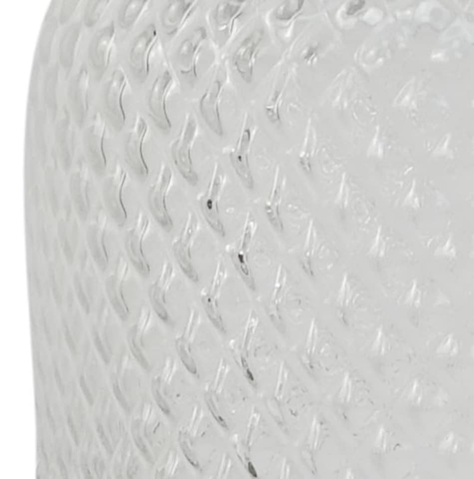 image 1 of 29cm Clear Glass Diamond Vase | White | 29