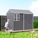 image 9 of Outsunny 8 x 6 ft Garden Shed, Metal Shed with Double Doors, Window and Air Vents, Galvanised Outdoor Lockable Tool Storage House, Grey