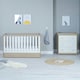 image 3 of Babymore Veni 2 Piece Room Set with Drawer - Oak White