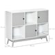 image 3 of HOMCOM Bookcase, Display Cabinet with 6 Storage Cubes for Study Grey