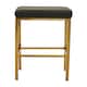 image 2 of Interiors by Premier Baina Black Pu And Gold Finish Bar Stool
