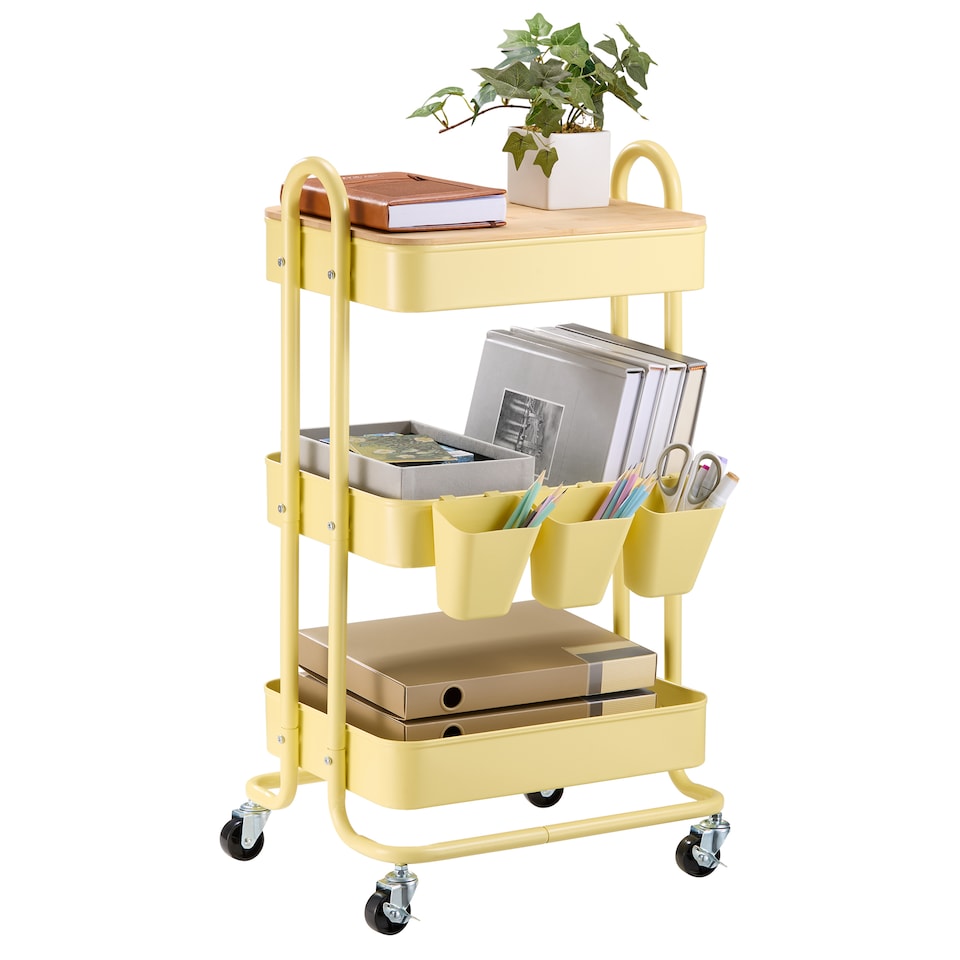 image 1 of Vonhaus Storage Trolley 3 Tier Bathroom & Kitchen Storage