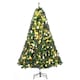 image 1 of HOMCOM 1.8m 6ft PreLit Artificial Christmas Tree 200 LED Xmas Tree Holiday Decor with Decorative Balls Ornament Metal Stand