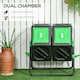 image 6 of Outsunny 130L Compost Bin Dual Chamber Rotating Composter w/ Ventilation Holes