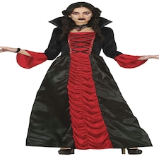 Fancy Dress Adult Vampiress Black Red - M