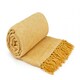 image 4 of Hartley Collection Recycled Cotton Throw in Ochre (70" x 100")