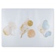 image 1 of Blue, white, beige watercolor illustration & elements Designer Glass Chopping Board | Multi