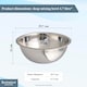 image 2 of Buckingham Premium Stainless Steel Deep Salad Mixing Bowl  29 cm , 4.7 Litre