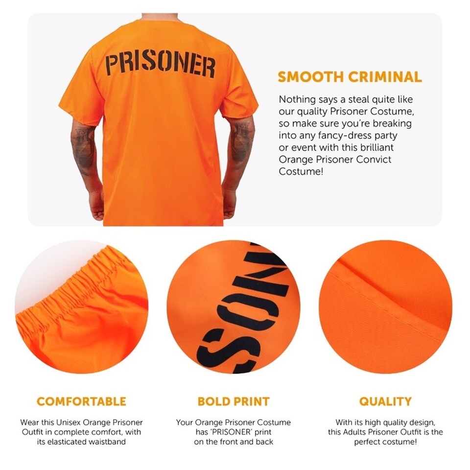 image 1 of Orange Prisoner Costume Orange | M