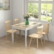 image 2 of HOMCOM Dining Table Farmhouse Kitchen Table w/ Wood Frame for Dining Room