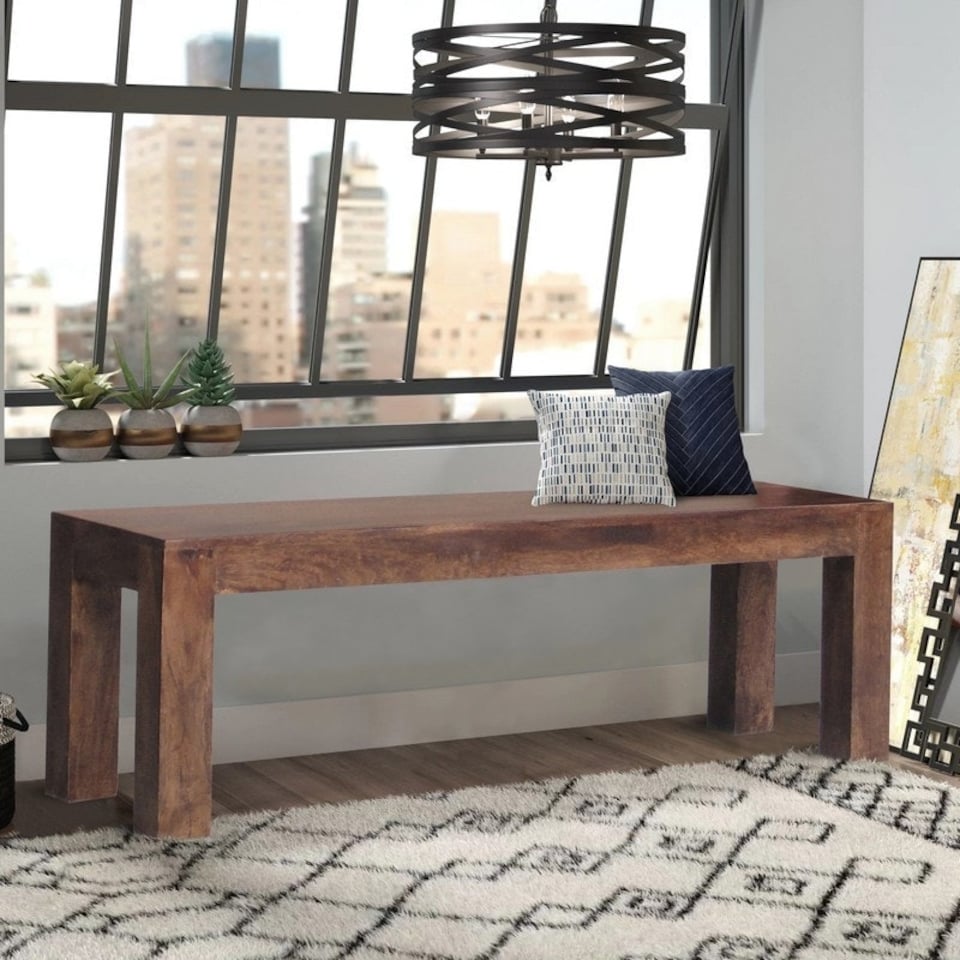 image 1 of Dakota Bench Large - Mango Wood - L35 x W148 x H45 cm - Dark Finish | Brown