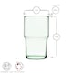 image 3 of Pasabahce Aware Hill Recycled Stacking Highball Glasses - 440ml - Green - Pack of 12