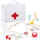 image 1 of Wooden Pretend Play Doctor Set – Portable Medical Case with Realistic Wooden Tools