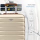 image 4 of Flight Knight Suitcase Sets 3 Piece, Large Suitcase, Extra Large Suitcase, easyJet Cabin Bag 45x36x20cm Underseat Carry On, 100+ Airlines Approved - BA, Ryanair | Cream | Cream | Large