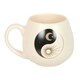 image 1 of Something Different Yin Yang Round Mug - Beige/Black - One Size
