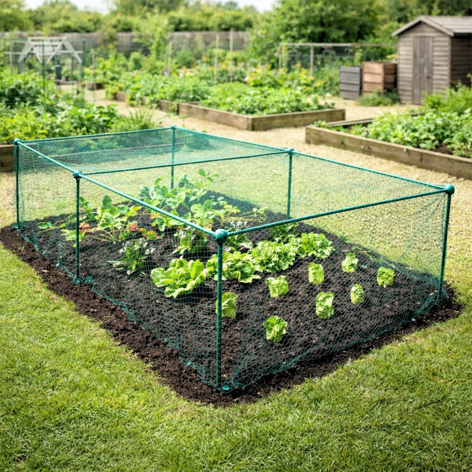 image 1 of GardenSkill Fruit & Vegetable Cage Kit with Insect Mesh 1.25m x 0.625m H - Quick Build Garden Crop Protection Frame for Brassicas, Raised Beds