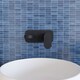 image 2 of Current Round Wall Mounted 2 Tap Hole Basin Mixer Tap - Matt Black | Black | Matt Black | 1