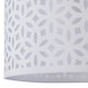 image 7 of First Choice Lighting Chrome Stick Floor Lamp with White Laser Cut Shade Chrome | White
