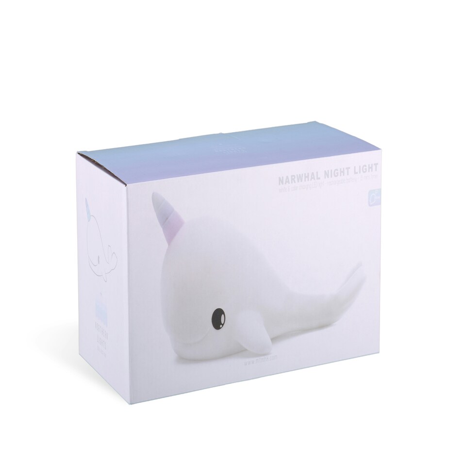 image 1 of Rechargeable Narwhal Night Light White