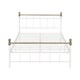 image 3 of Marlborough 4 Feet 6 Inches Bed Frame - L201 x W142.5 x H87.5 cm - White/Antique Brass