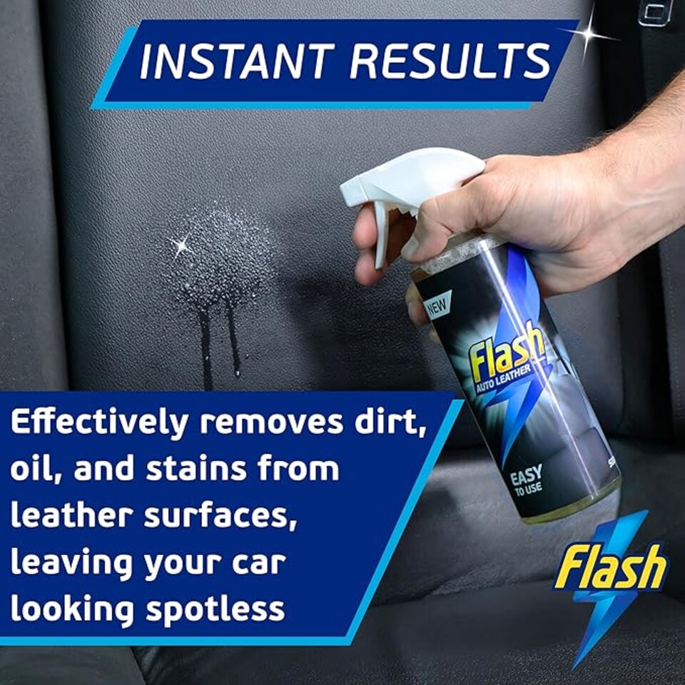image 1 of Flash Car Care Leather Cleaner 2 x 500ml