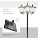 image 8 of Outsunny Outdoor Garden Solar Light with Base Energy-efficient IP44 Dimmable