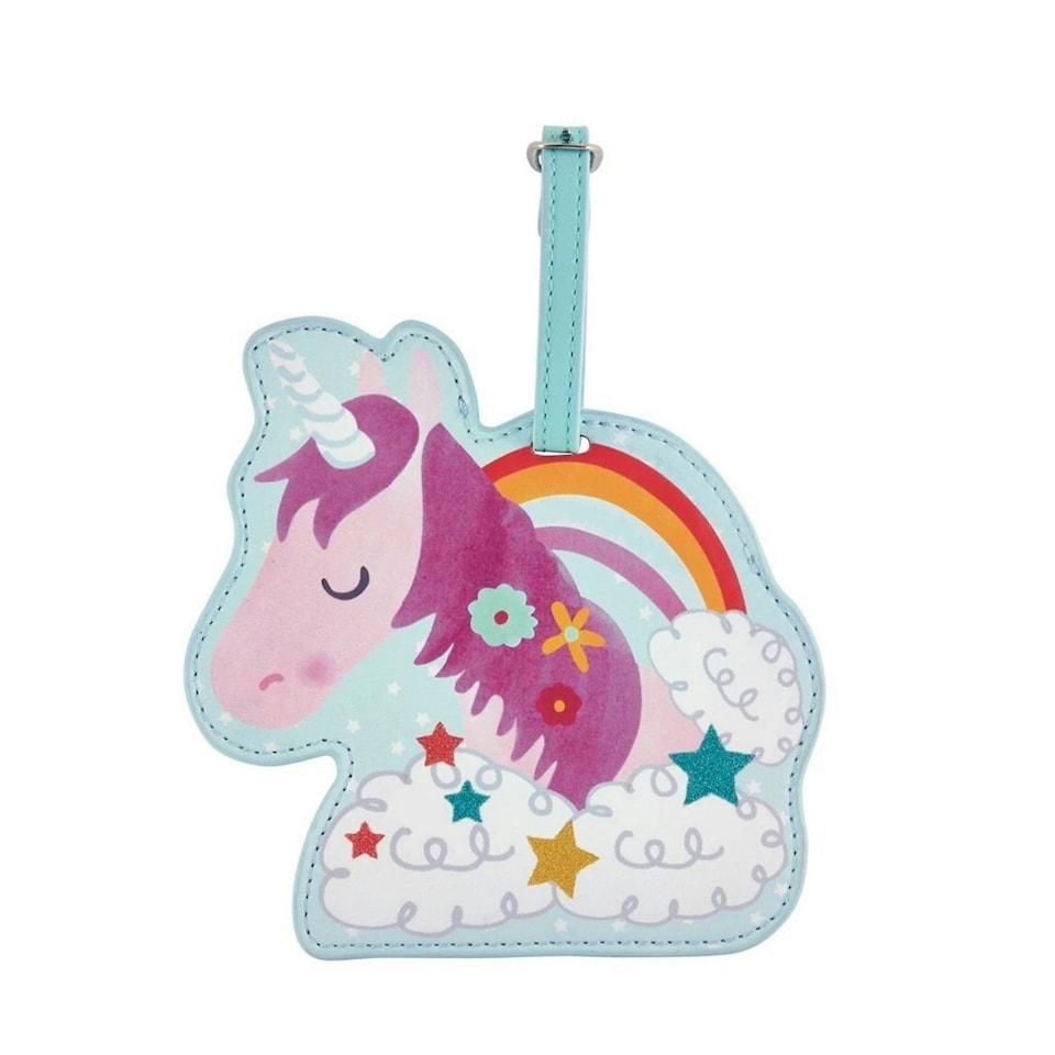 image 1 of Floss & Rock Kids Luggage ID Tag - Unicorn | Pink